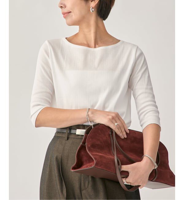 VERMEIL par iena「Ballet neck RIB プルオーバー」|Tシャツ・カットソー|