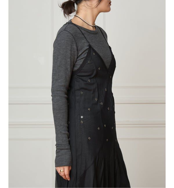 IENA LA BOUCLE「IENA LA BOUCLE チュールビーズキャミワンピース」|ワンピース|