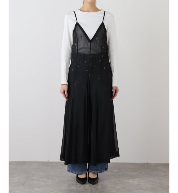 IENA LA BOUCLE「IENA LA BOUCLE チュールビーズキャミワンピース」|ワンピース|