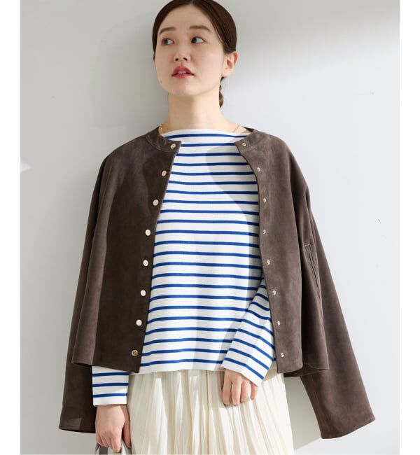 IENA「《予約》ダブルボーダープルオーバー」|ニット・セーター|