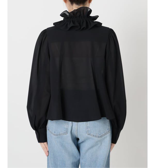 IENA「《予約》&NAVY 撥水シアーボウタイブラウス」|シャツ・ブラウス|