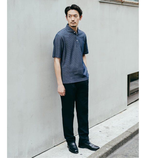 EDIFICE「《追加》"吸水速乾＆高通気機能" COOLMAX ハニカムボーダー ポロシャツ2」|ポロシャツ|