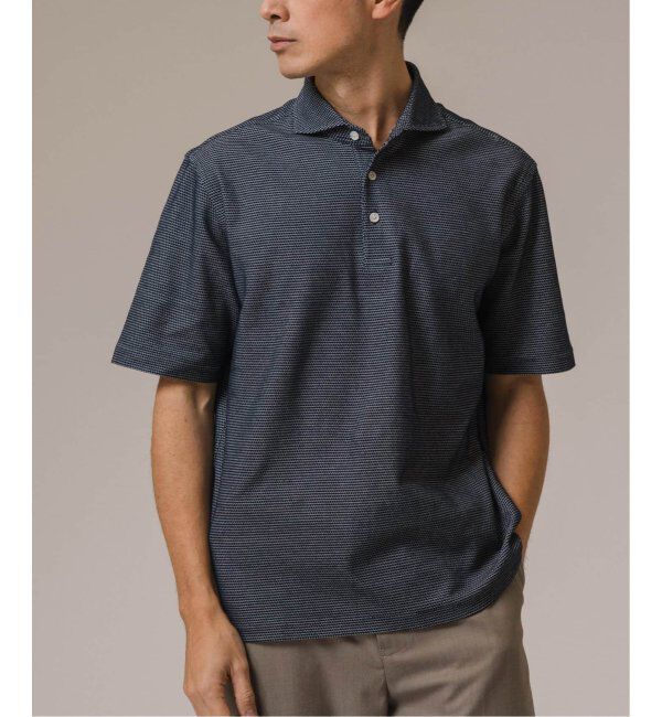 EDIFICE「《追加》"吸水速乾＆高通気機能" COOLMAX ハニカムボーダー ポロシャツ2」|ポロシャツ|