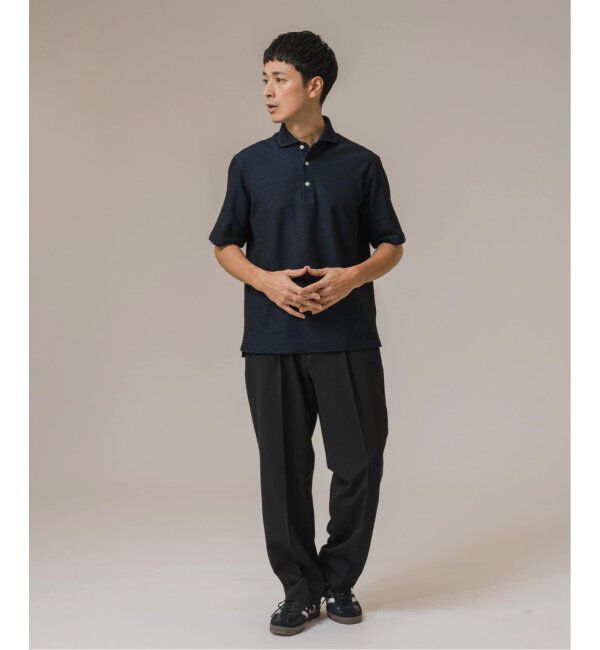 EDIFICE「《追加》"吸水速乾＆高通気機能" COOLMAX ハニカムボーダー ポロシャツ2」|ポロシャツ|