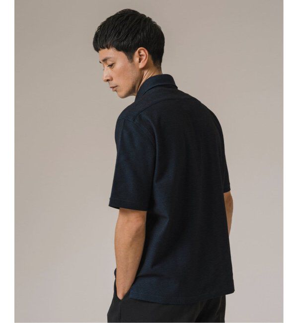 EDIFICE「《追加》"吸水速乾＆高通気機能" COOLMAX ハニカムボーダー ポロシャツ2」|ポロシャツ|