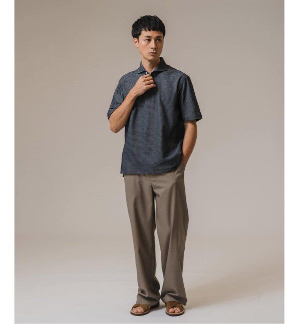 EDIFICE「《追加》"吸水速乾＆高通気機能" COOLMAX ハニカムボーダー ポロシャツ2」|ポロシャツ|