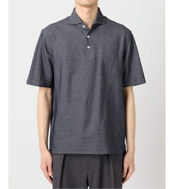 EDIFICE「《追加》"吸水速乾＆高通気機能" COOLMAX ハニカムボーダー ポロシャツ2」|ポロシャツ|