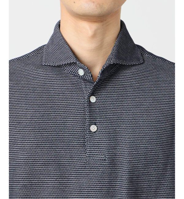 EDIFICE「《追加》"吸水速乾＆高通気機能" COOLMAX ハニカムボーダー ポロシャツ2」|ポロシャツ|