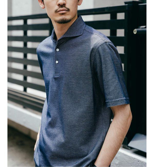EDIFICE「《追加》"吸水速乾＆高通気機能" COOLMAX ハニカムボーダー ポロシャツ2」|ポロシャツ|