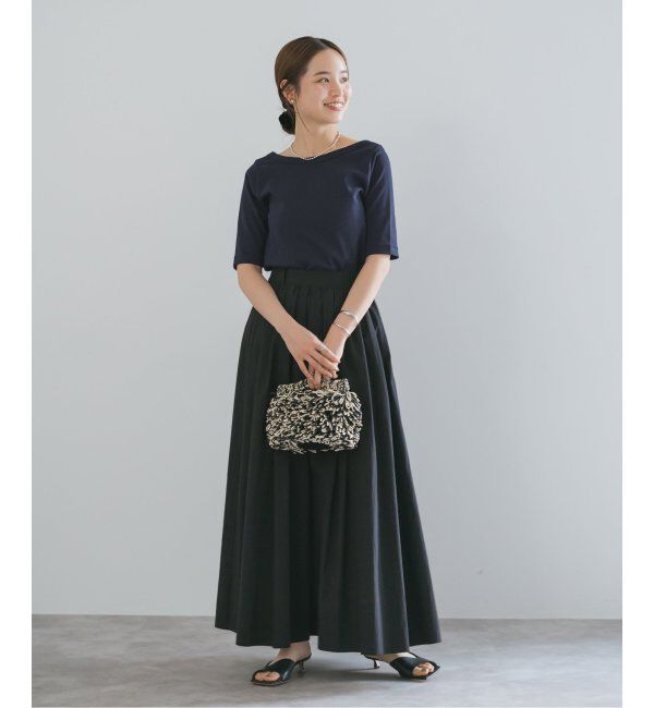 NOBLE「《追加》スビンコットンソフトスクエアーネックTシャツ」|Tシャツ・カットソー|