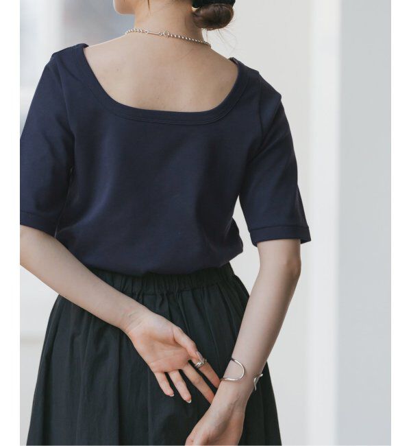 NOBLE「《追加》スビンコットンソフトスクエアーネックTシャツ」|Tシャツ・カットソー|