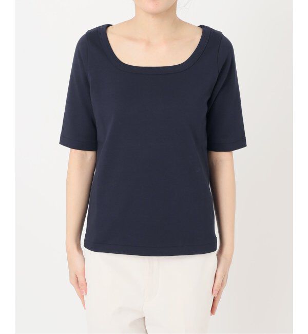 NOBLE「《追加》スビンコットンソフトスクエアーネックTシャツ」|Tシャツ・カットソー|