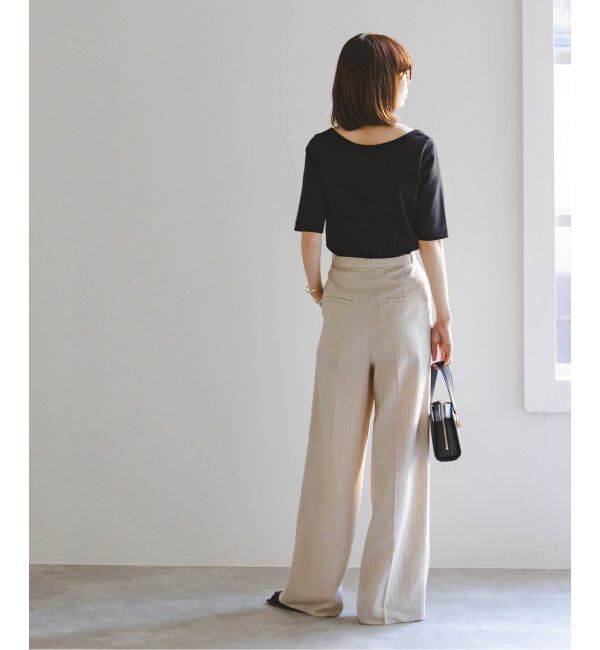 NOBLE「《追加》スビンコットンソフトスクエアーネックTシャツ」|Tシャツ・カットソー|