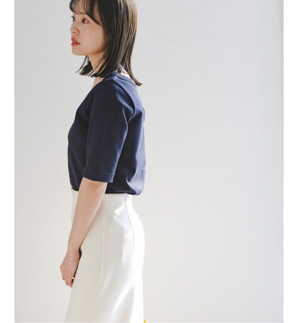 NOBLE「《追加》スビンコットンソフトスクエアーネックTシャツ」|Tシャツ・カットソー|