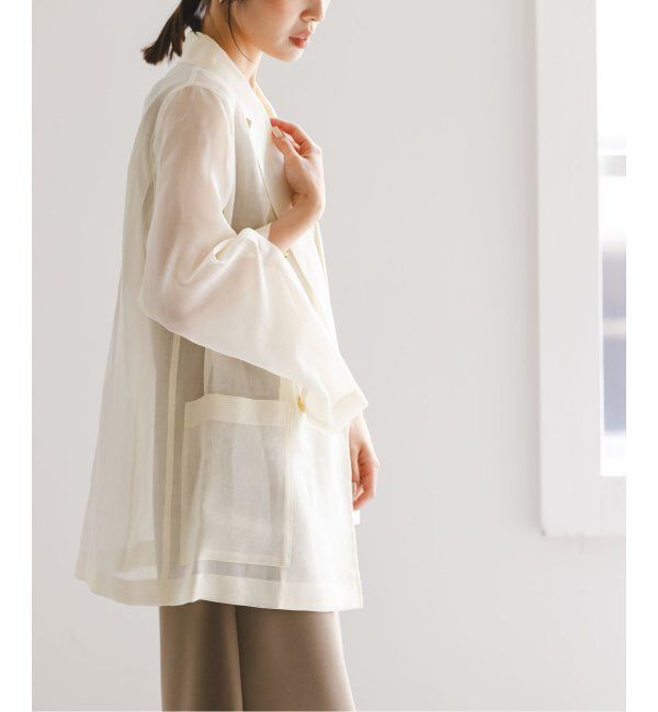 NOBLE「《追加》ソフトオーガンジーシアージャケット 3」|テーラードジャケット|