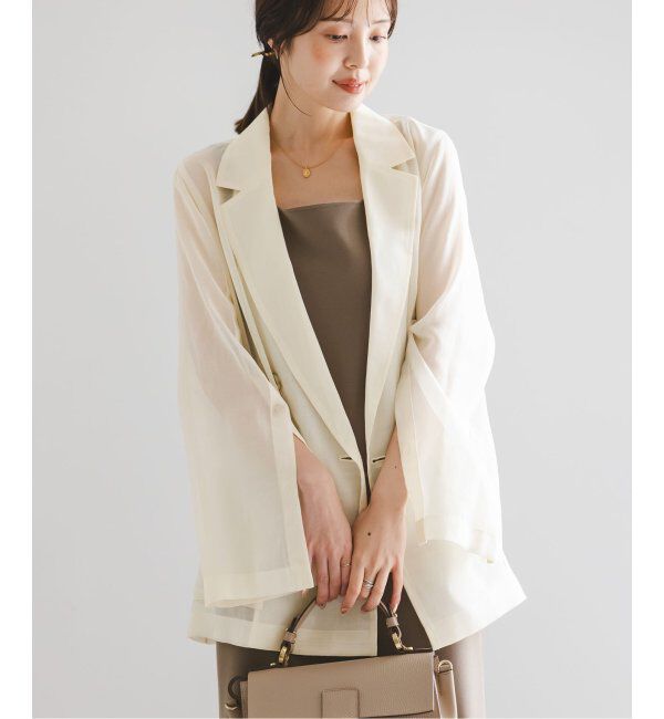 NOBLE「《追加》ソフトオーガンジーシアージャケット 3」|テーラードジャケット|