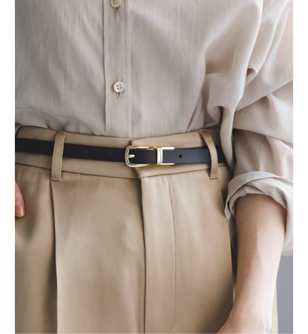 NOBLE「《予約》LEFIJE/レフィエ リバーシブルベルト(レザー)」|ベルト|ブラック