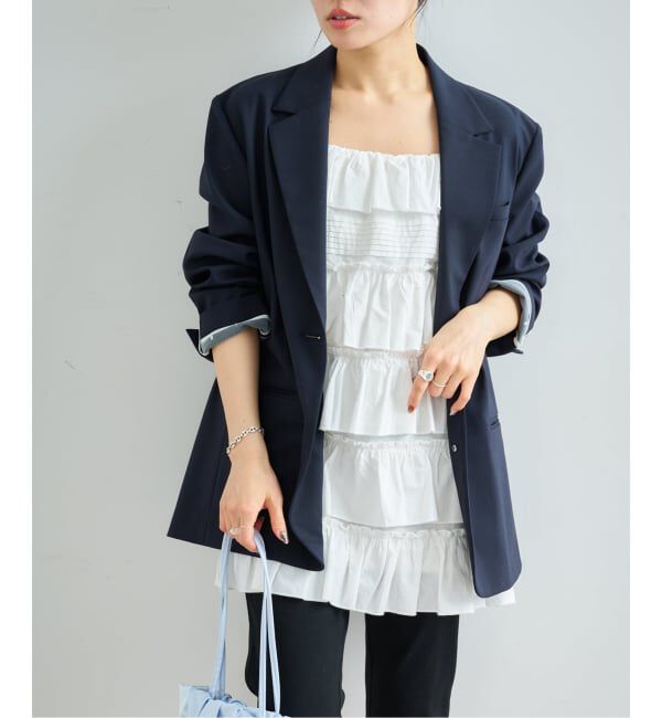 U by SPICK&SPAN「《予約》ギャザーボリュームミニワンピース」|ワンピース|