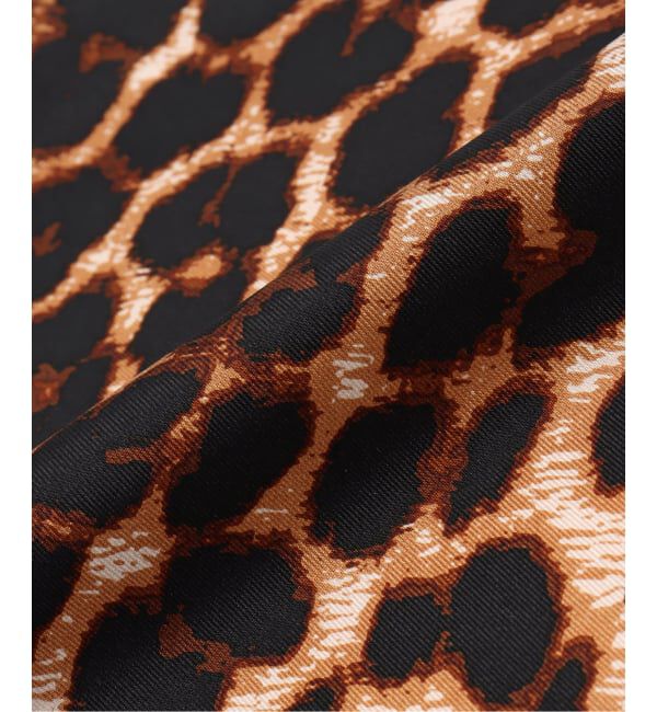  「manipuri/マニプリ シルクスカーフ 65*65 レオパード」|バンダナ・スカーフ|