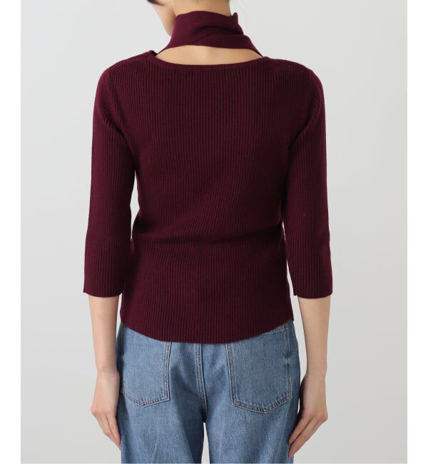  「【洗える】リブカシュクールプルオーバー」|ニット・セーター|