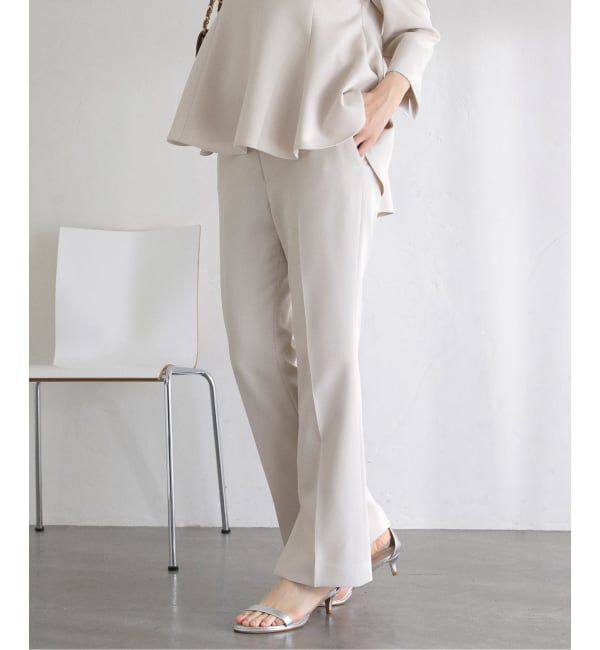  「《予約》ベルト金具パンツ」|スラックス|ベージュ