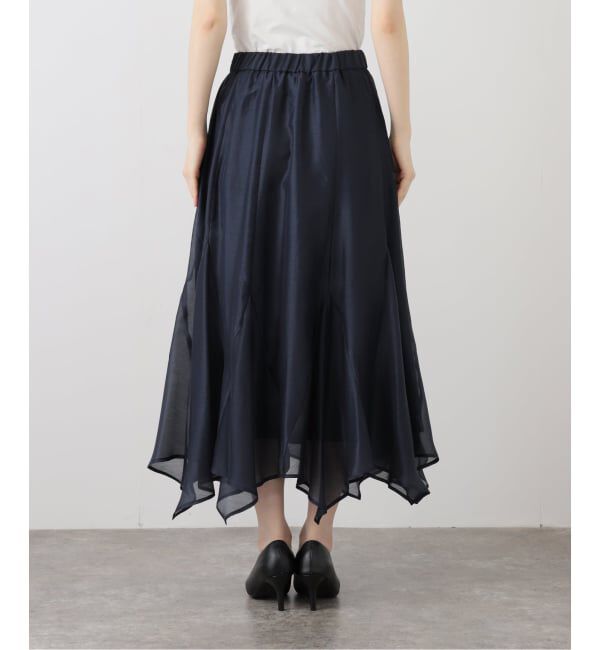  「【洗える】シアーランダムヘムスカート」|スカート|