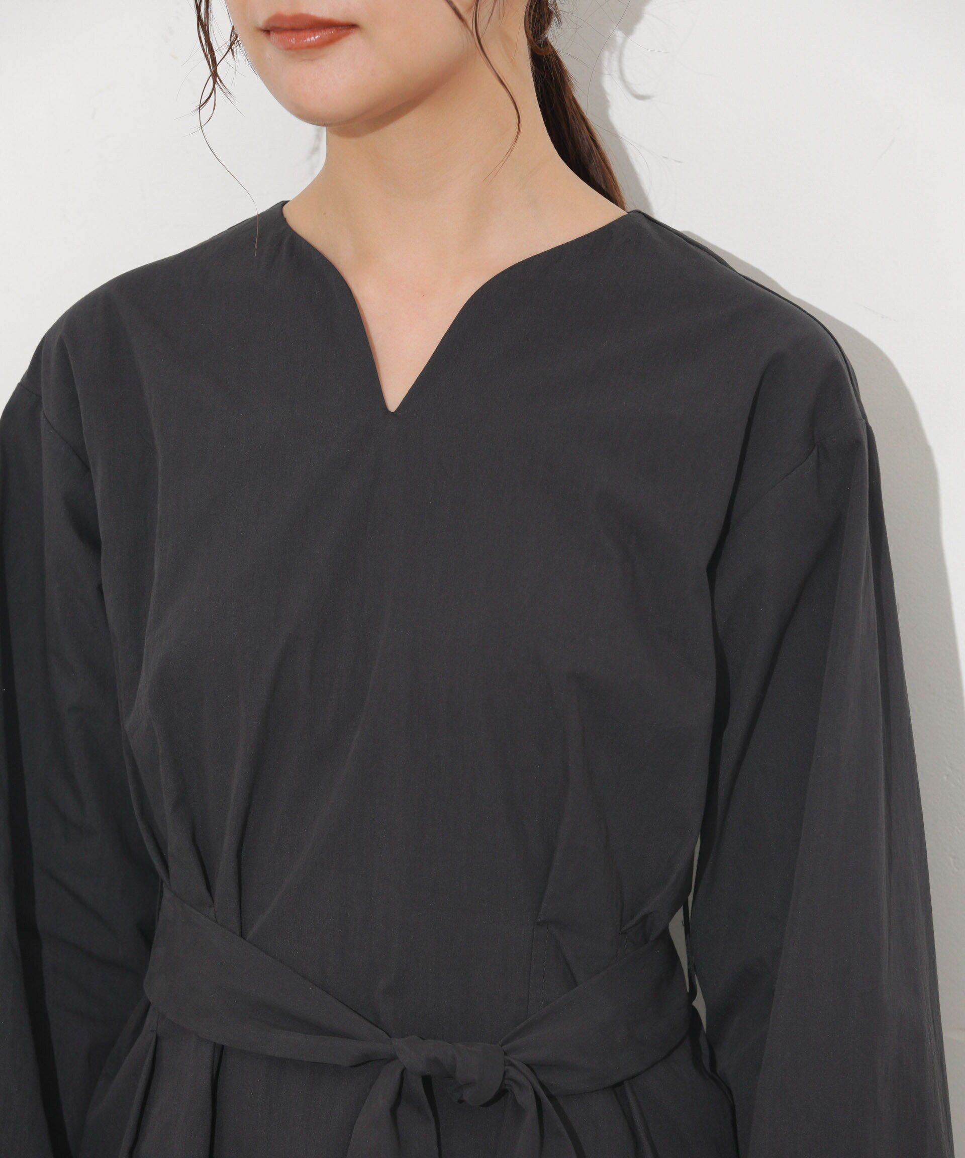 nano･universe「ベルト付きコクーンワンピース」|ワンピース|