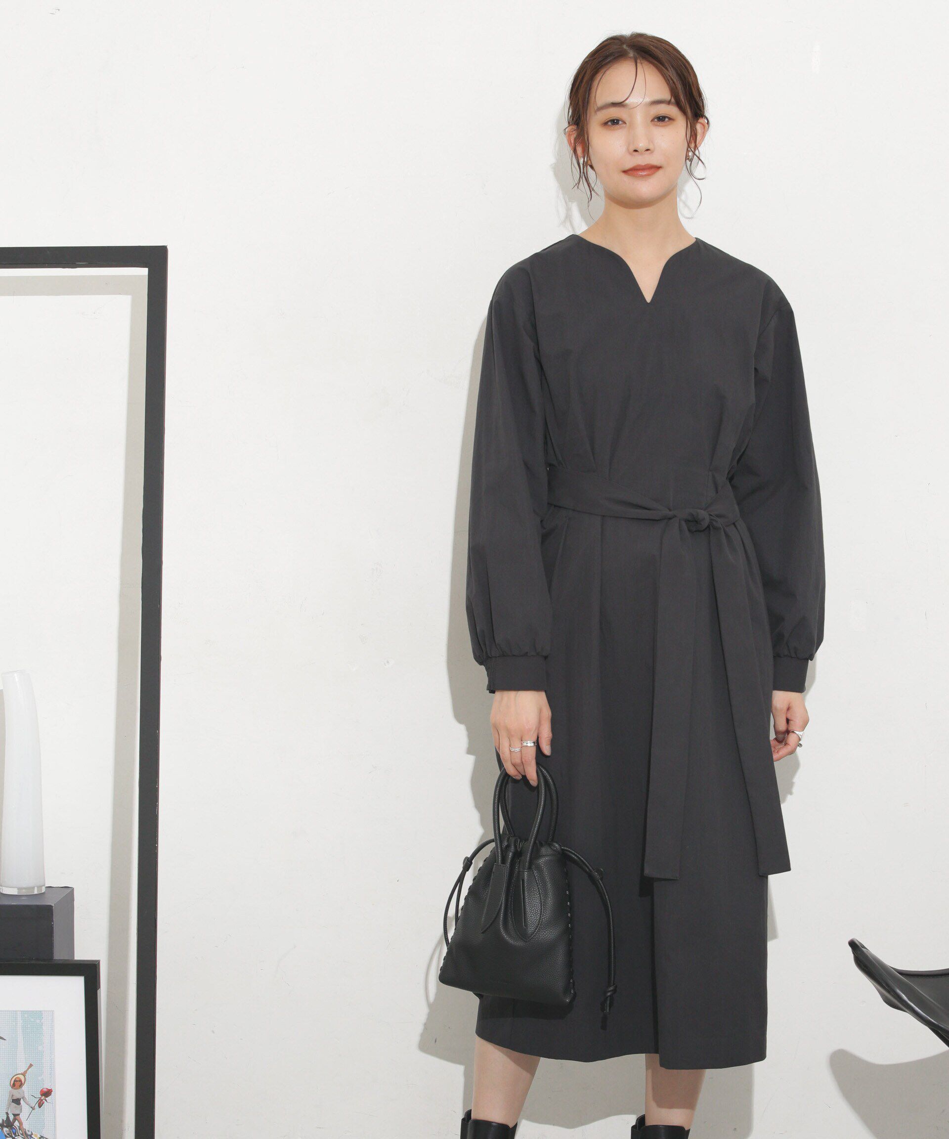 nano･universe「ベルト付きコクーンワンピース」|ワンピース|