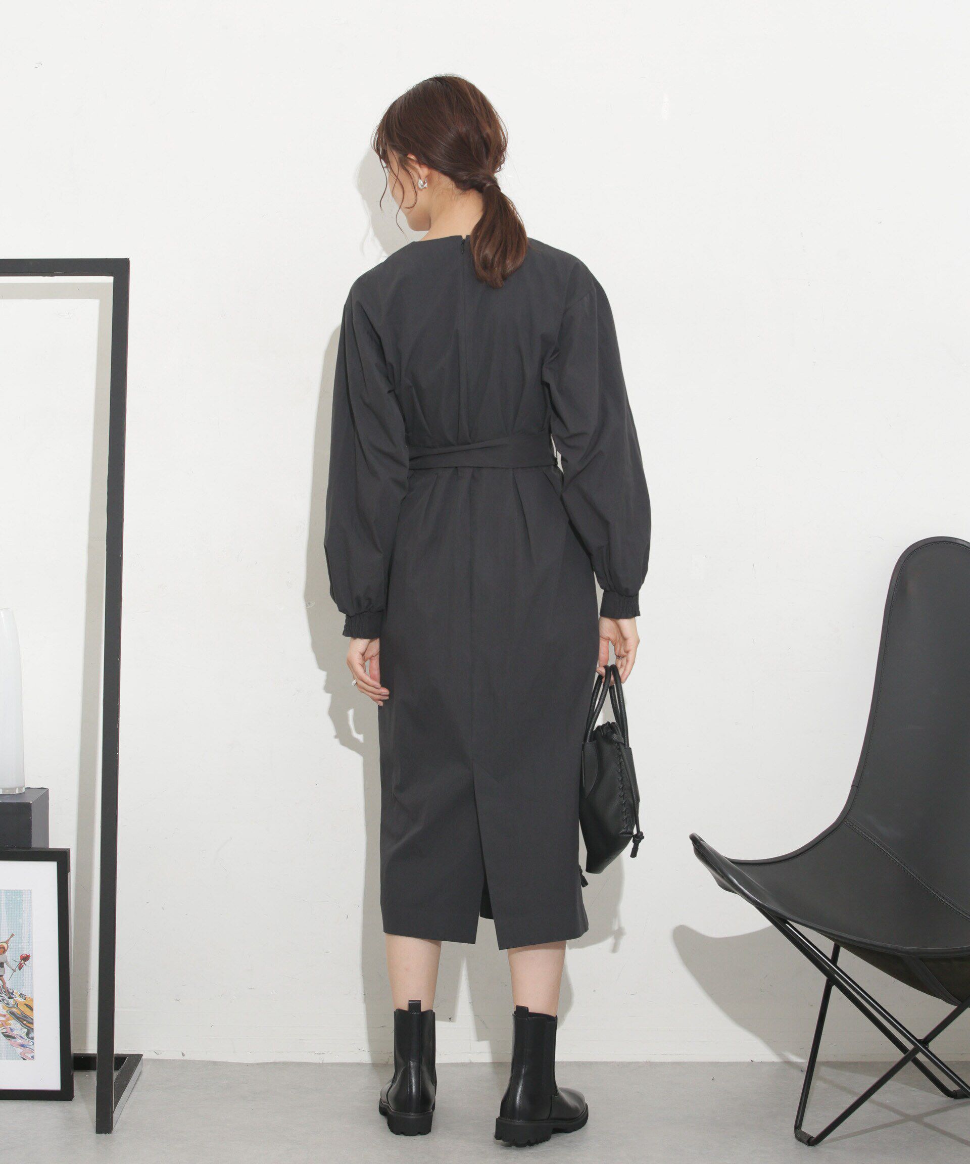 nano･universe「ベルト付きコクーンワンピース」|ワンピース|