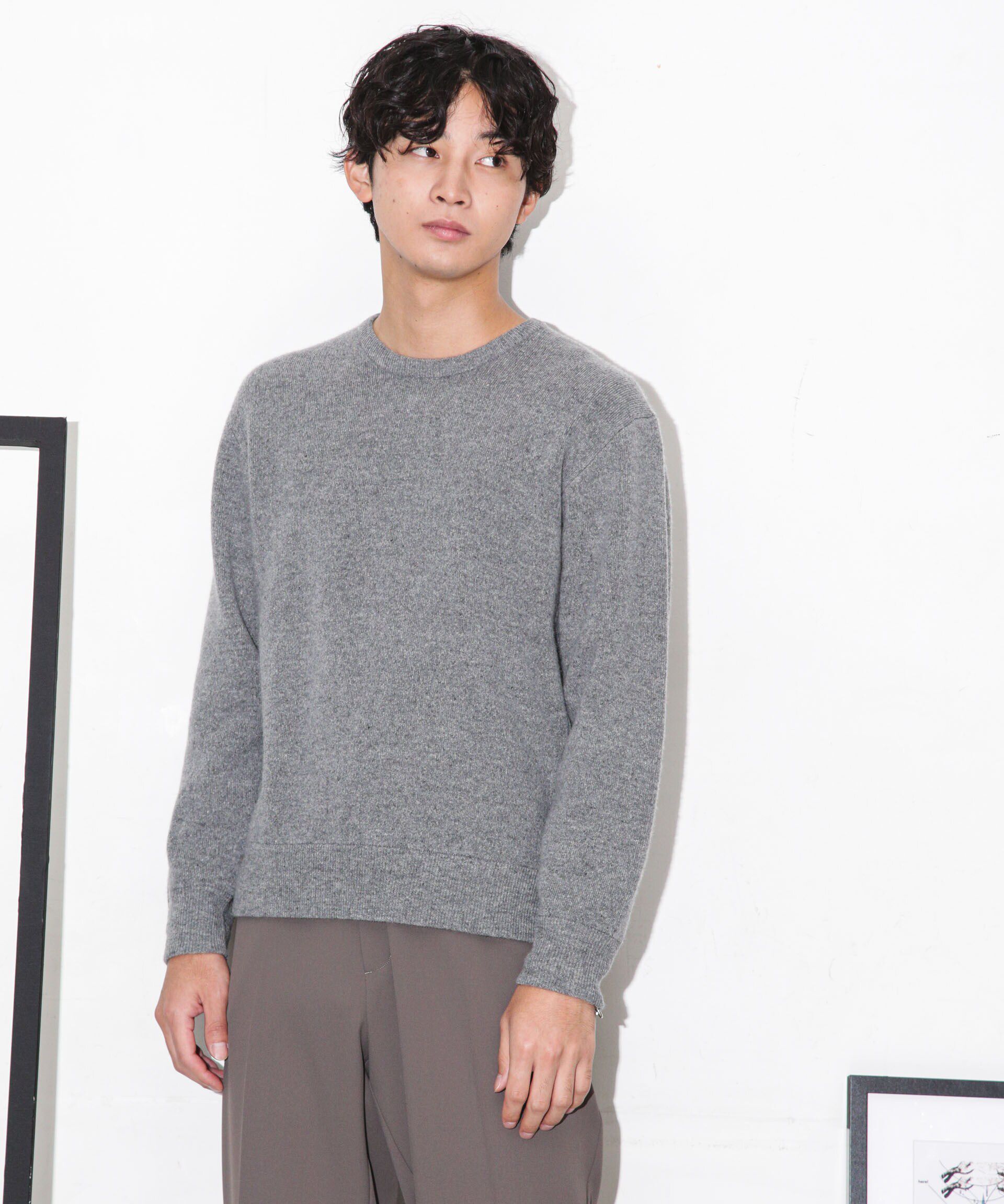 nano･universe「MUSIC ウールカシミヤスムースクルーネック」|ニット・セーター|