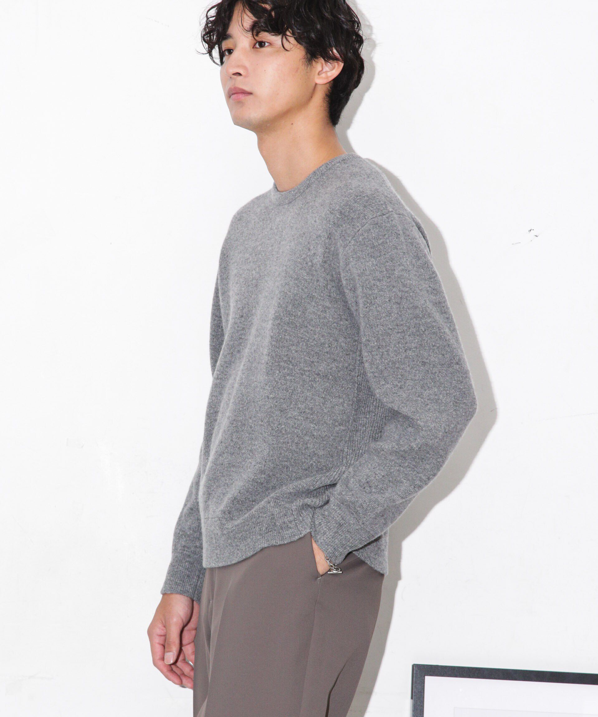 nano･universe「MUSIC ウールカシミヤスムースクルーネック」|ニット・セーター|