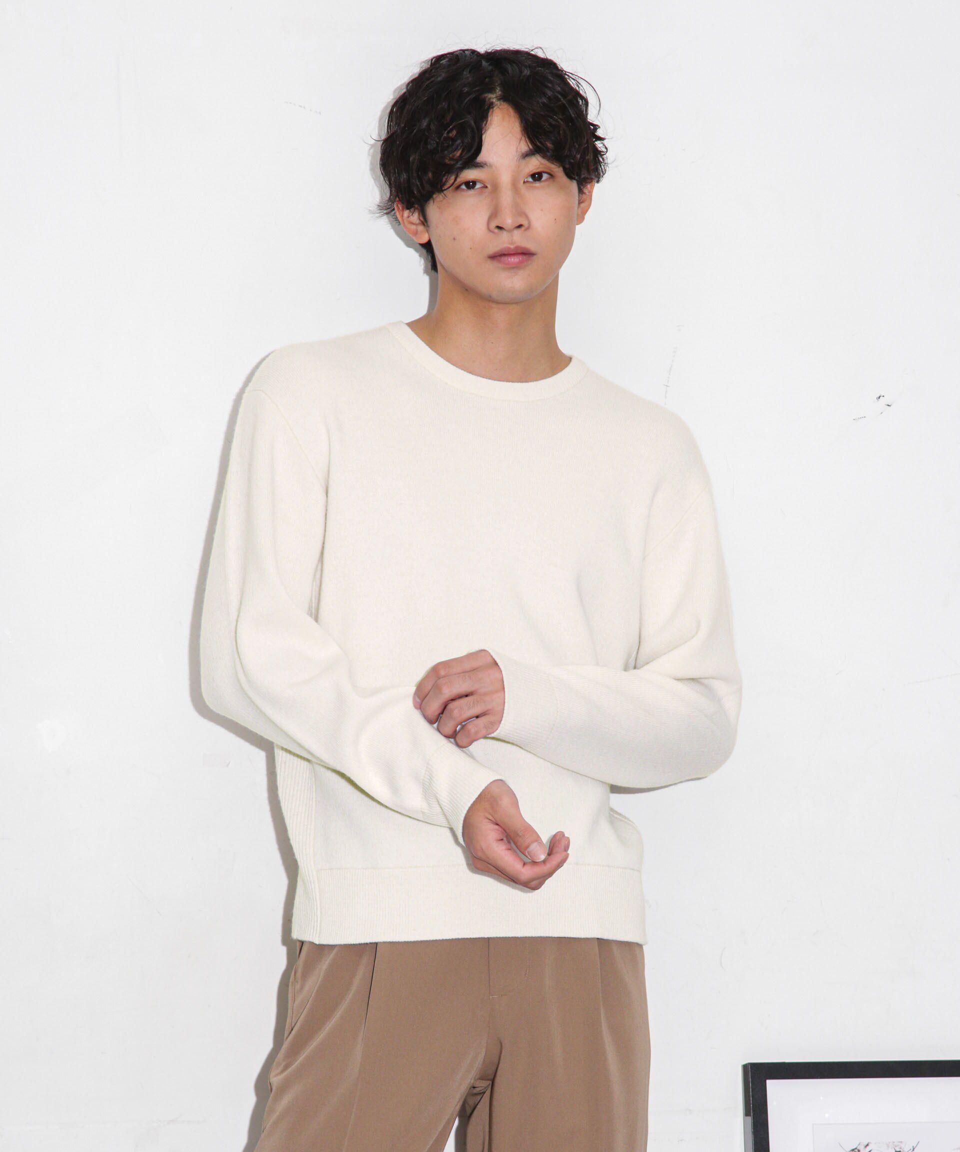 nano･universe「MUSIC ウールカシミヤスムースクルーネック」|ニット・セーター|