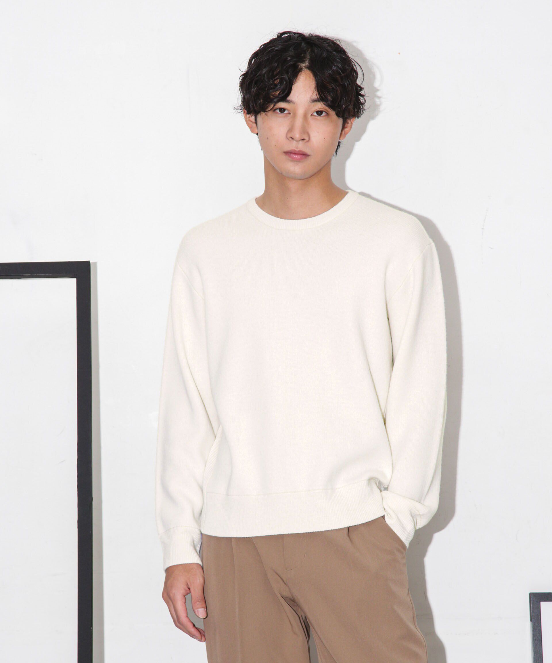 nano･universe「MUSIC ウールカシミヤスムースクルーネック」|ニット・セーター|