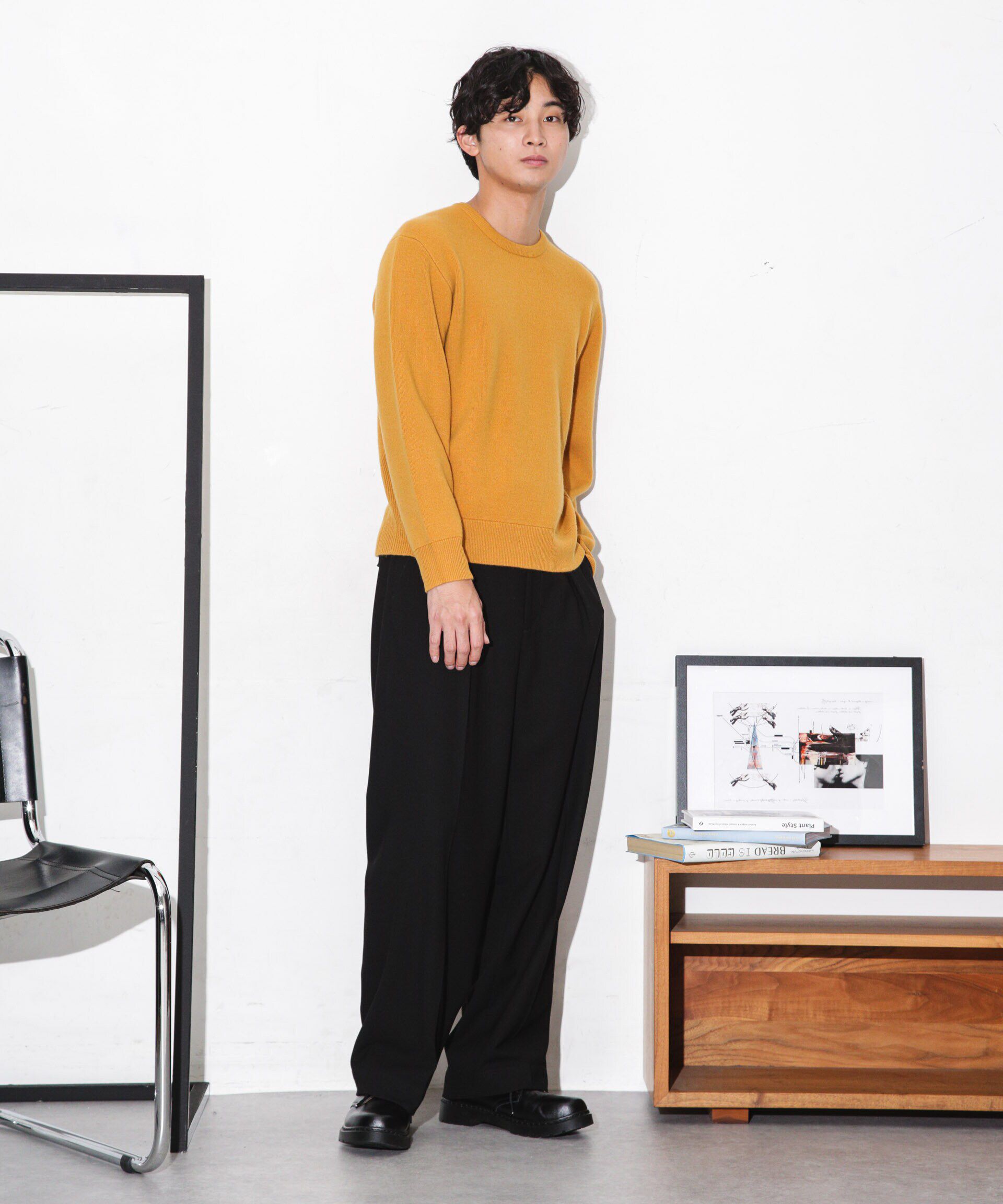 nano･universe「MUSIC ウールカシミヤスムースクルーネック」|ニット・セーター|