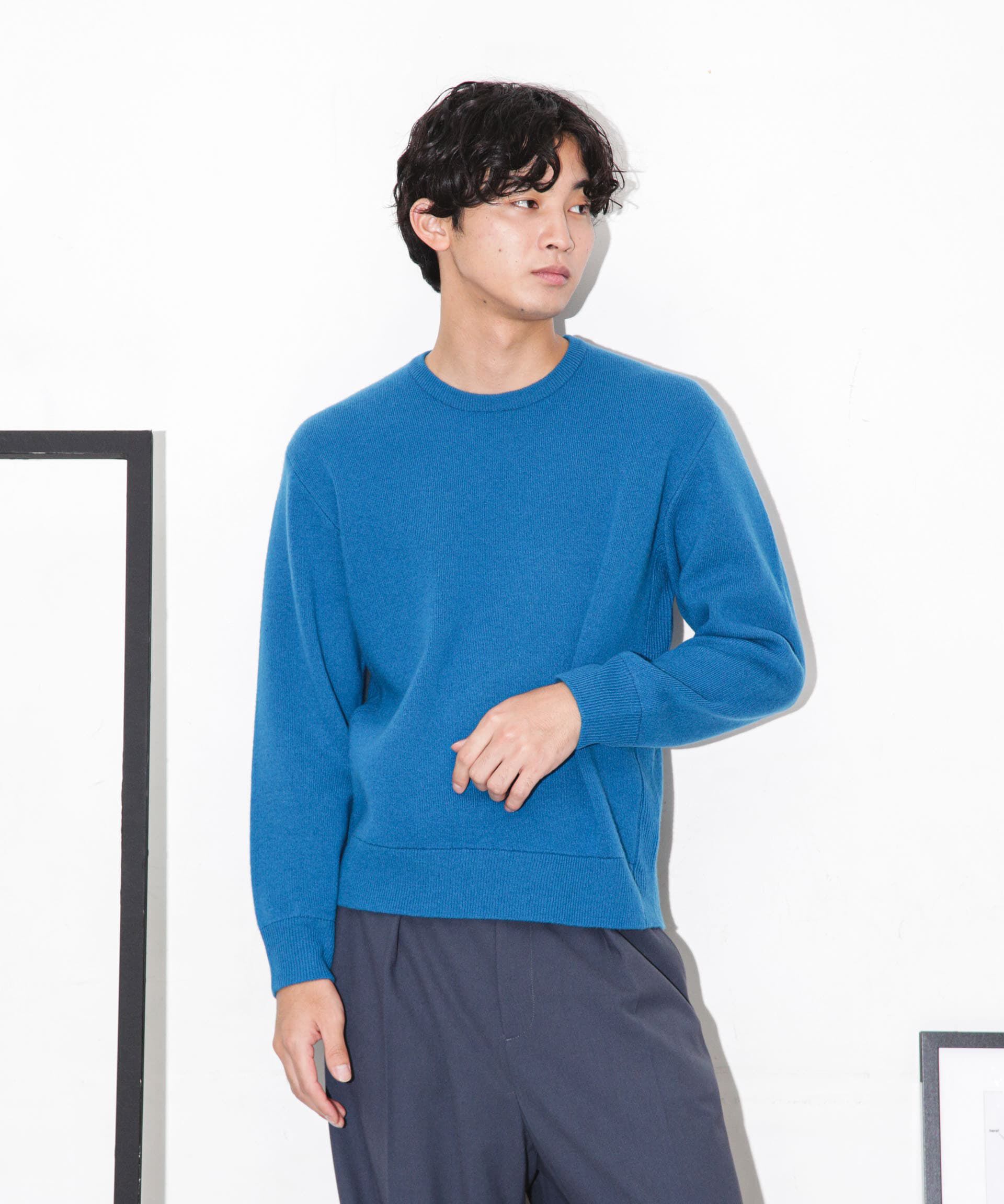 nano･universe「MUSIC ウールカシミヤスムースクルーネック」|ニット・セーター|