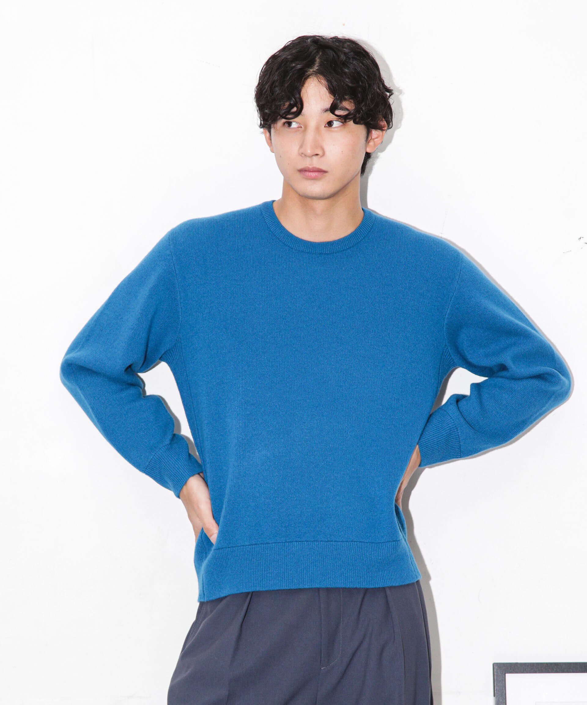 nano･universe「MUSIC ウールカシミヤスムースクルーネック」|ニット・セーター|