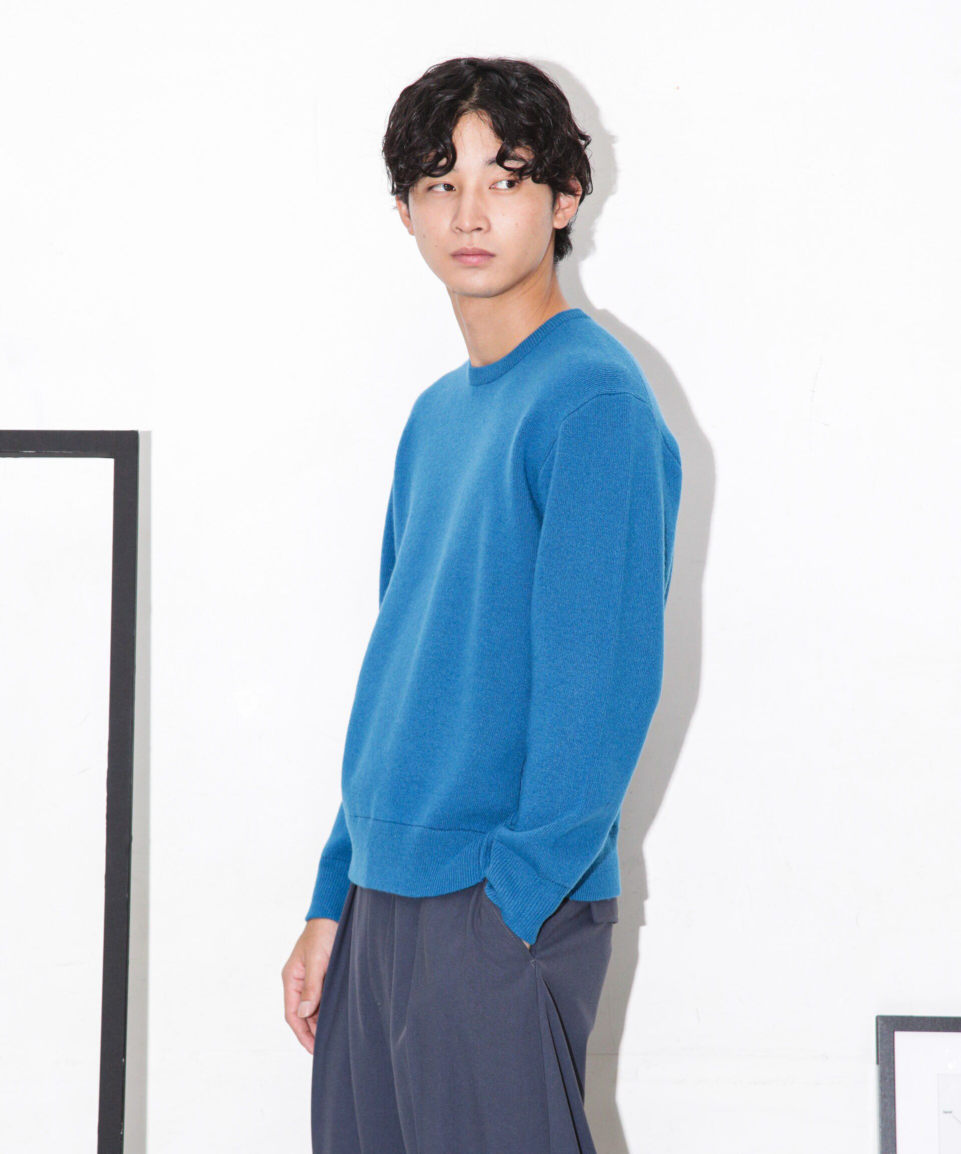 nano･universe「MUSIC ウールカシミヤスムースクルーネック」|ニット・セーター|