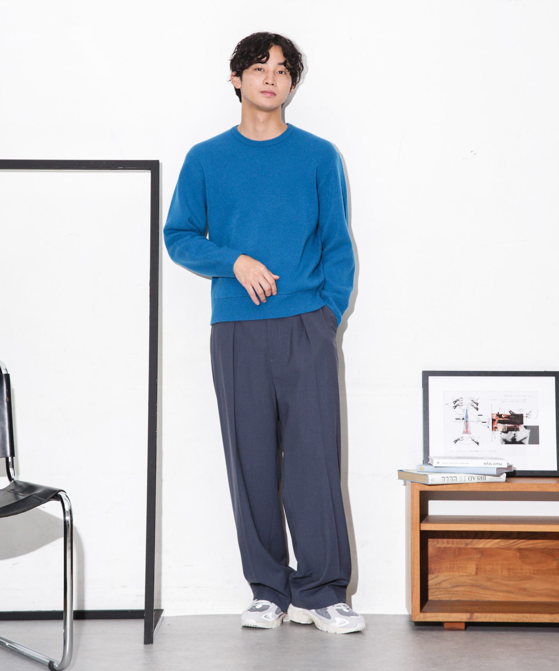 nano･universe「MUSIC ウールカシミヤスムースクルーネック」|ニット・セーター|