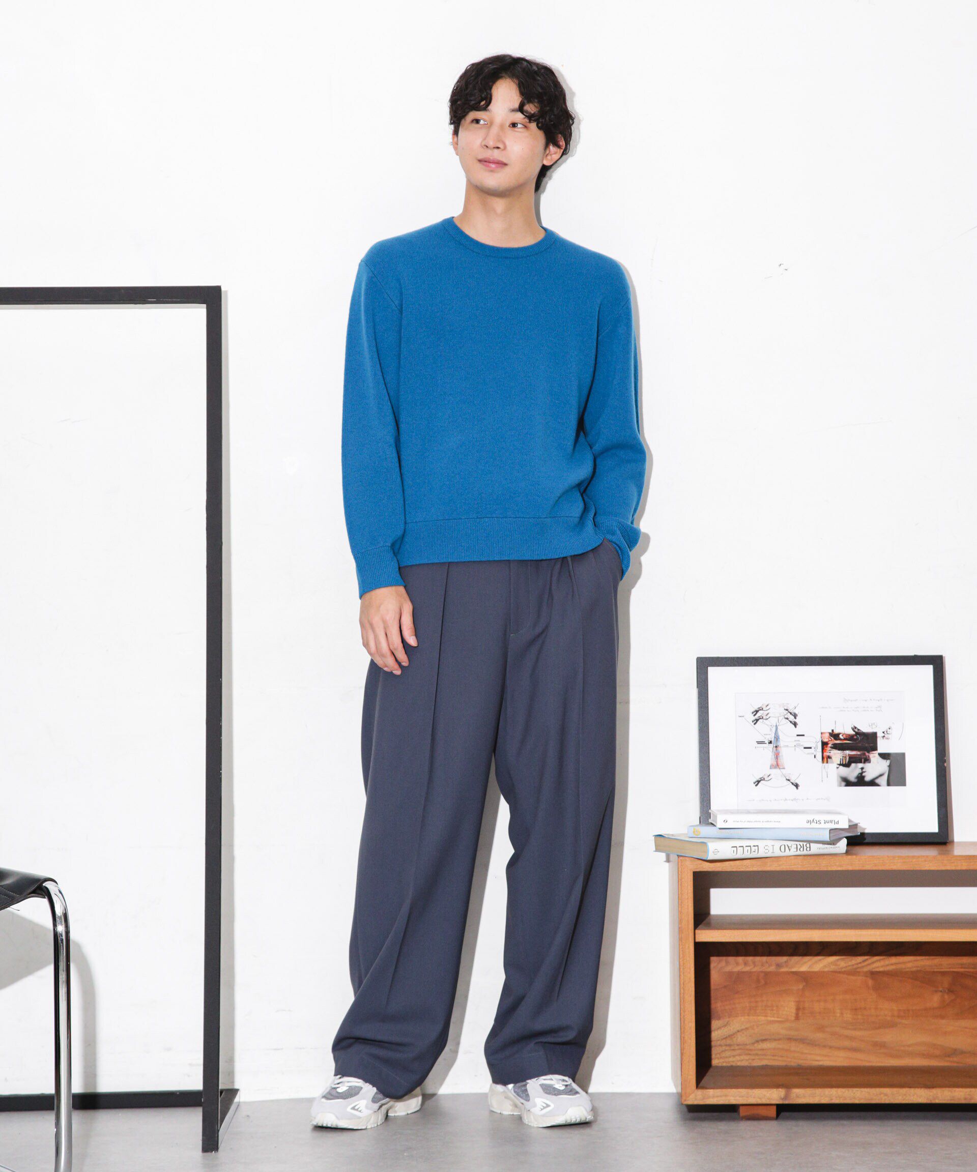 nano･universe「MUSIC ウールカシミヤスムースクルーネック」|ニット・セーター|