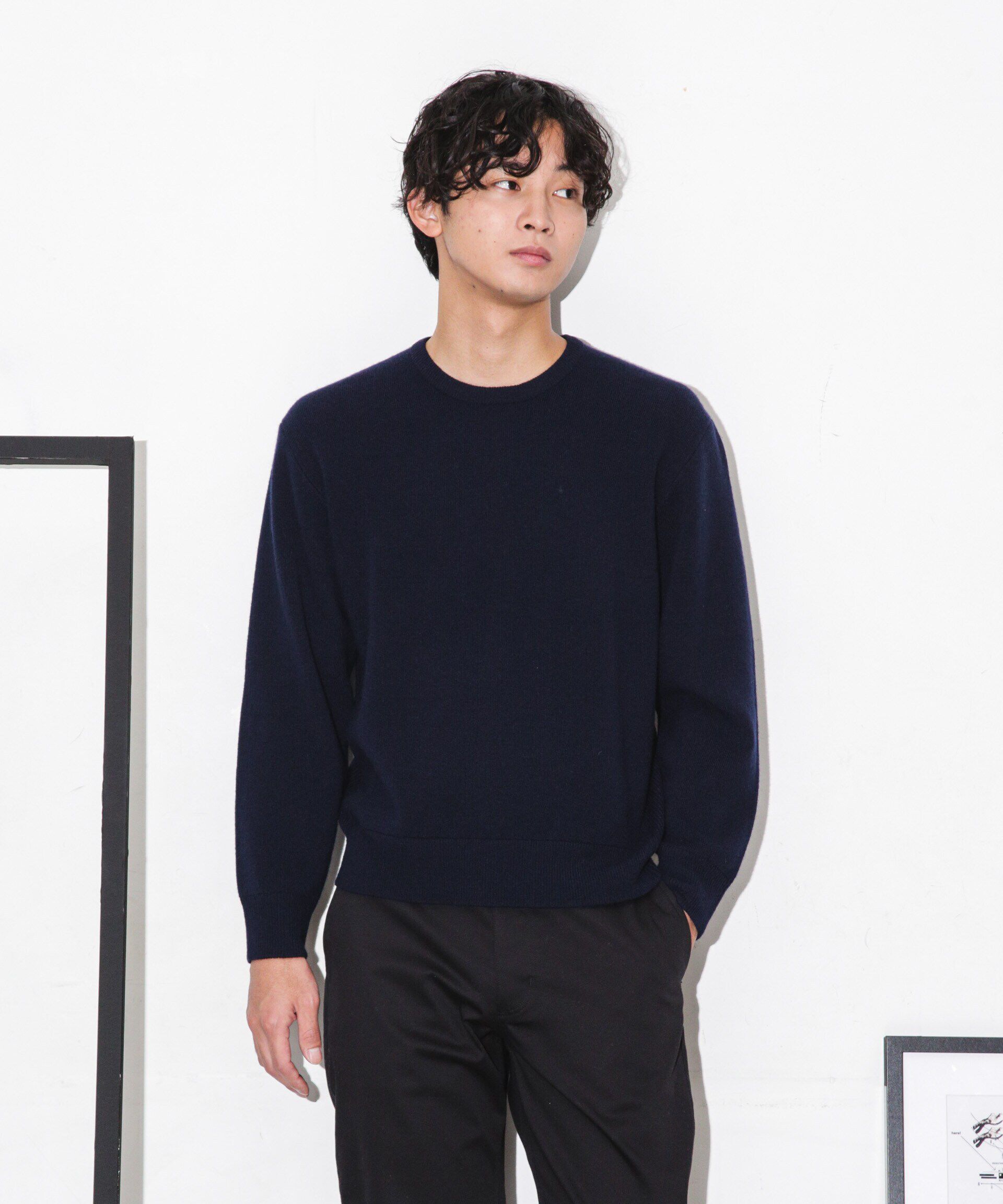 nano･universe「MUSIC ウールカシミヤスムースクルーネック」|ニット・セーター|