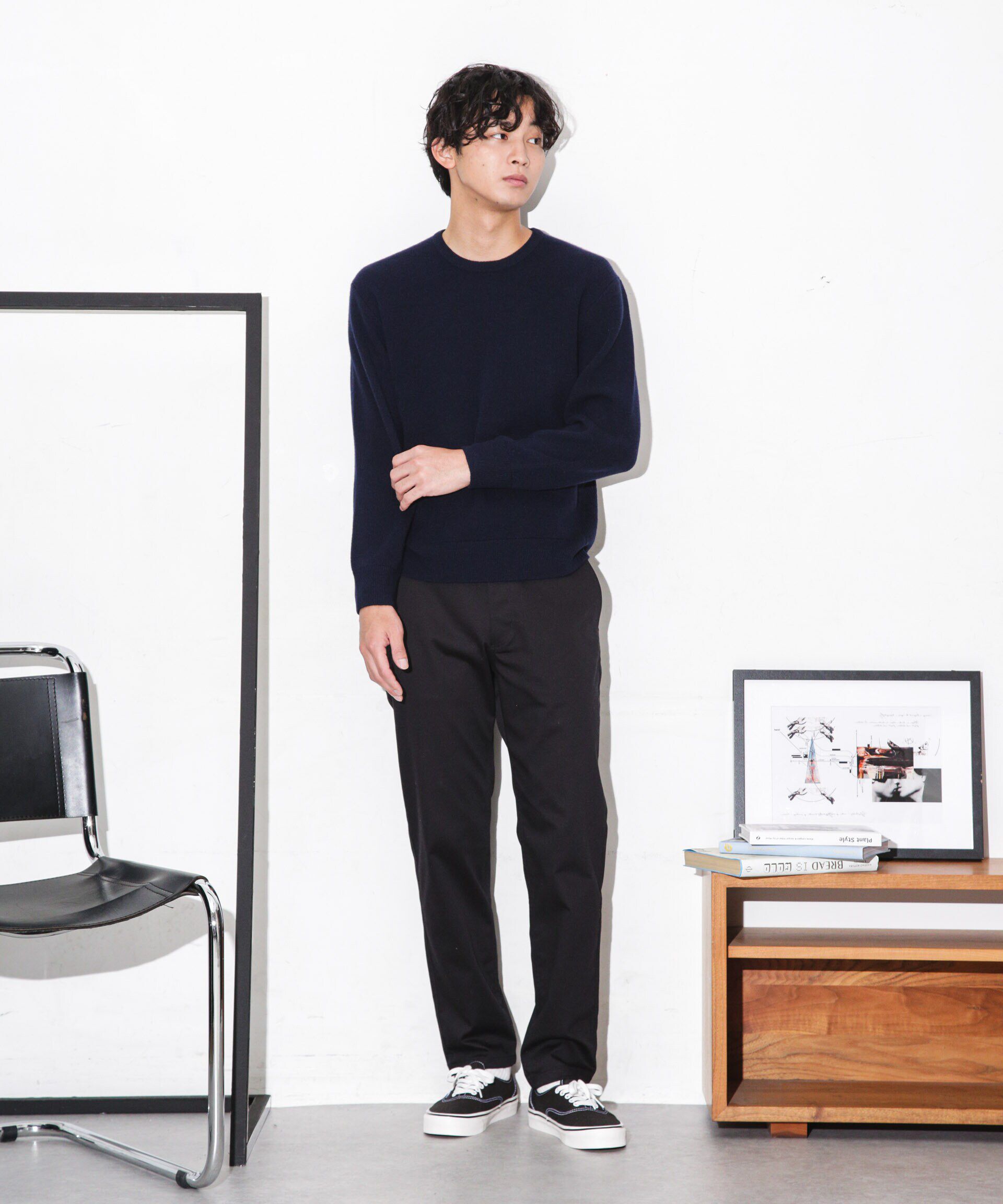 nano･universe「MUSIC ウールカシミヤスムースクルーネック」|ニット・セーター|