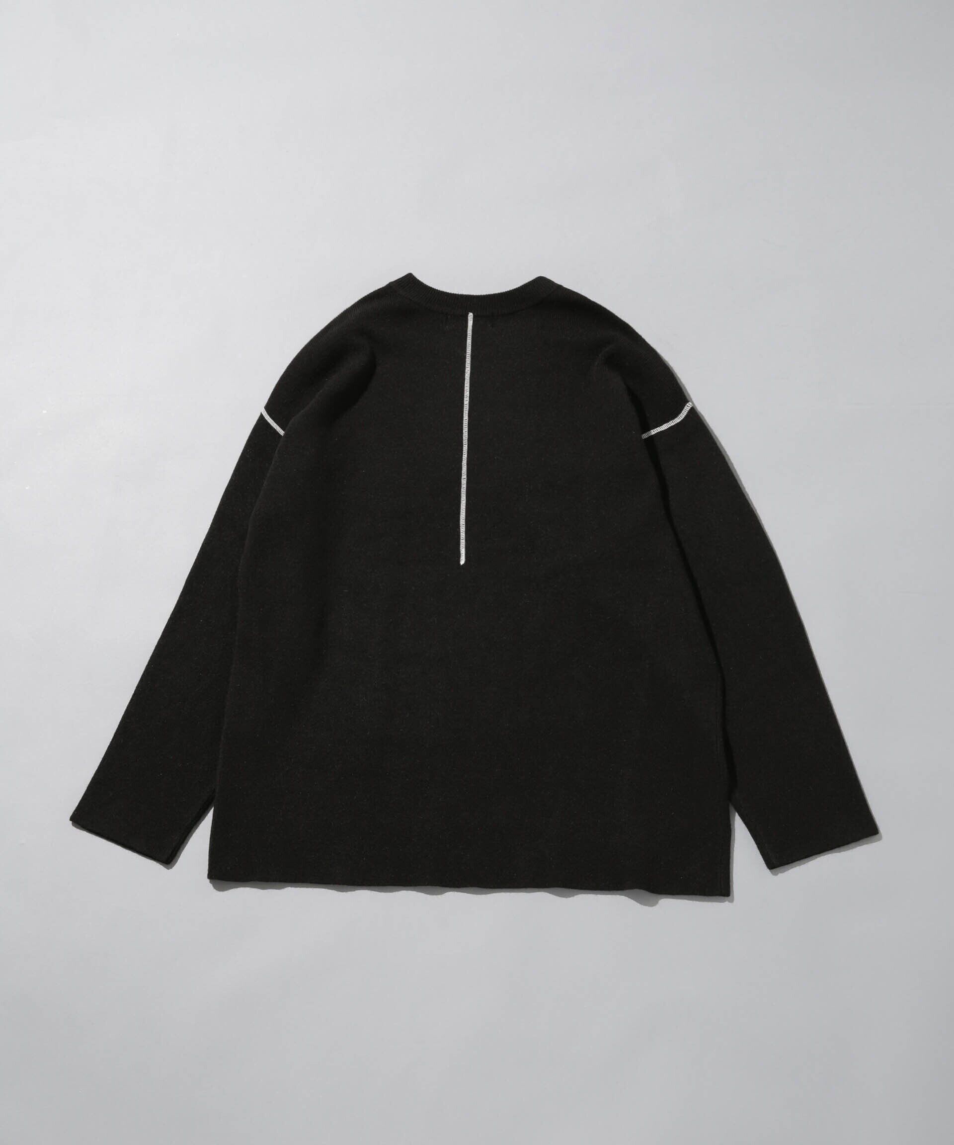 nano･universe「beats per minute/配色ステッチクルーネックニットソー」|ニット・セーター|