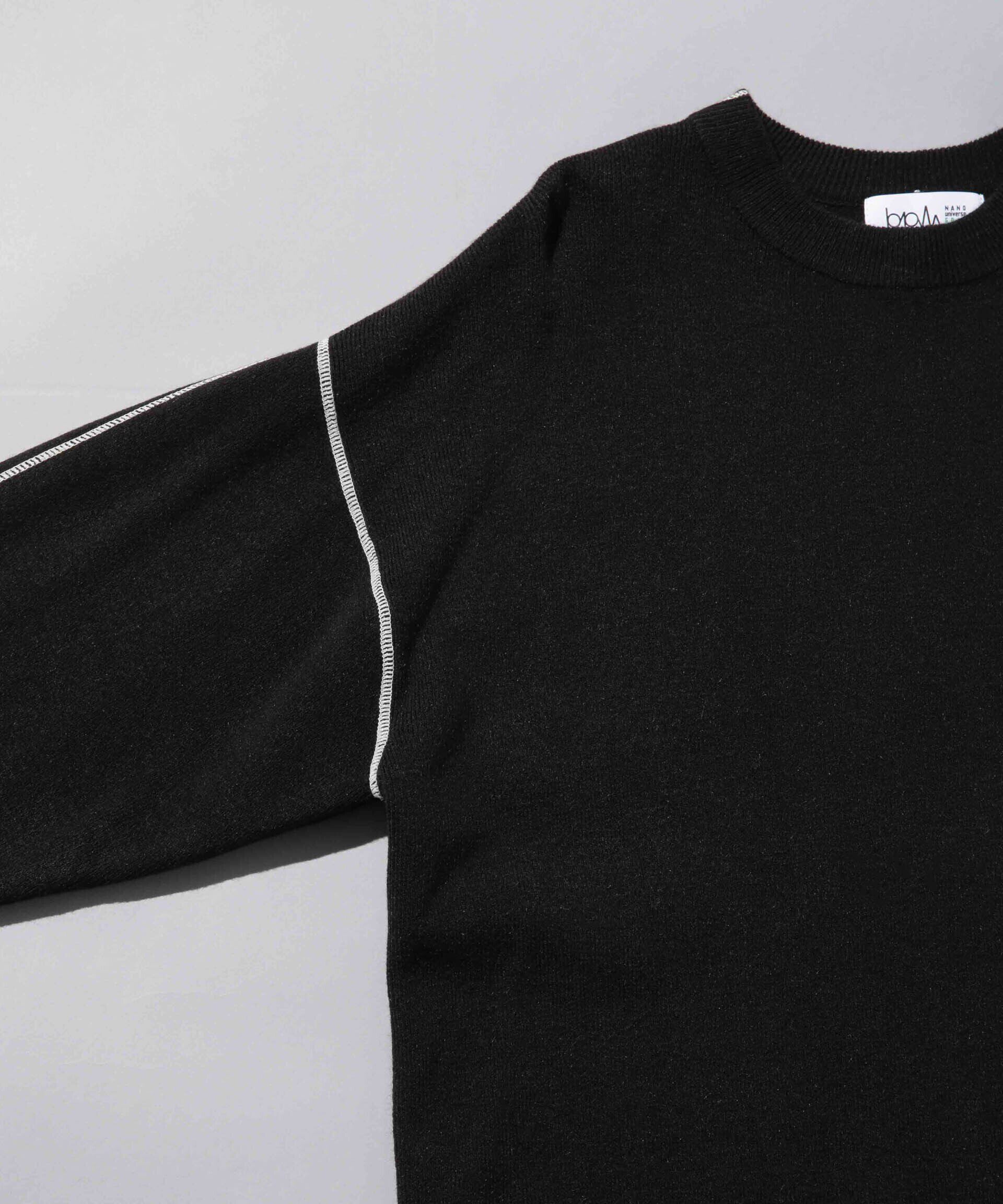 nano･universe「beats per minute/配色ステッチクルーネックニットソー」|ニット・セーター|