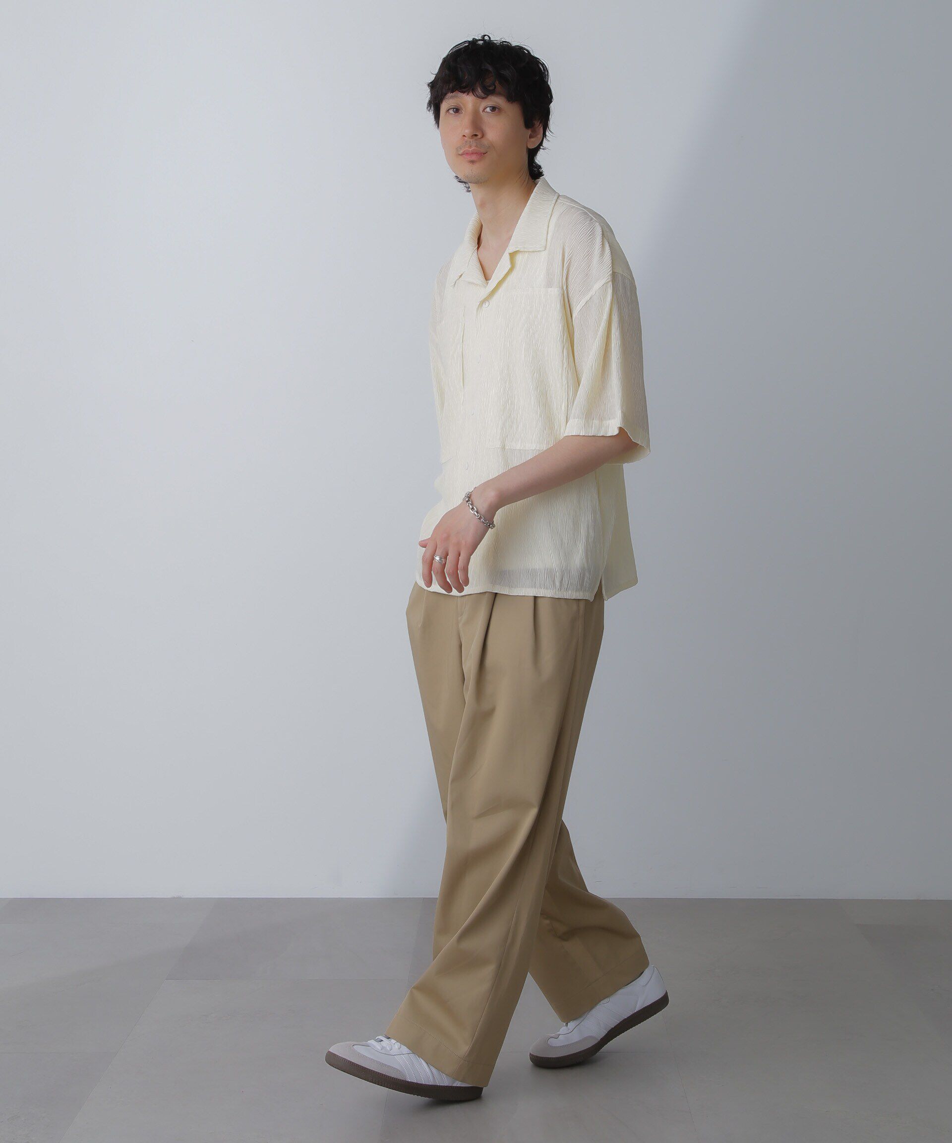 nano･universe「NORMANBROS別注ワイドポケット楊柳シャツ 半袖」|シャツ・ブラウス|