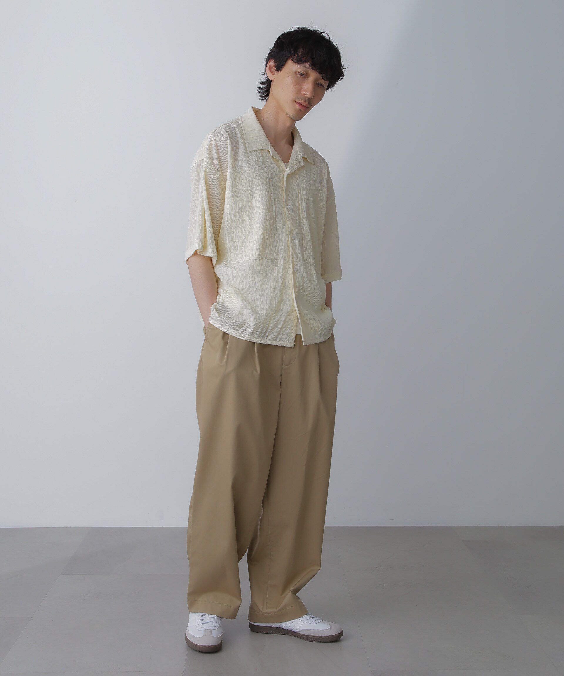 nano･universe「NORMANBROS別注ワイドポケット楊柳シャツ 半袖」|シャツ・ブラウス|