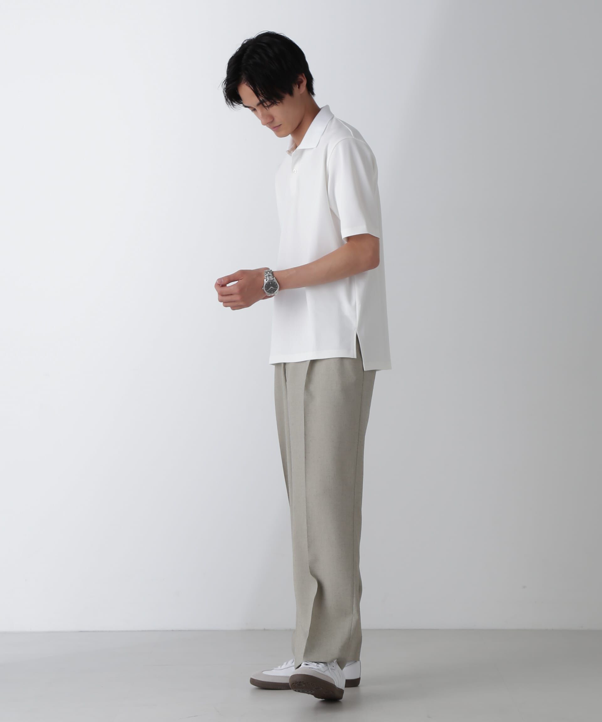 nano･universe「｢N POLO｣AQUA RHYTHM(R)鹿の子ポロシャツ 半袖」|Tシャツ・カットソー|