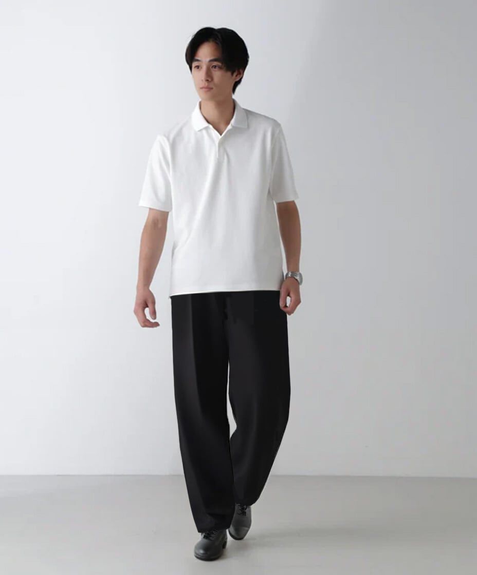 nano･universe「｢N POLO｣AQUA RHYTHM(R)鹿の子ポロシャツ 半袖」|Tシャツ・カットソー|