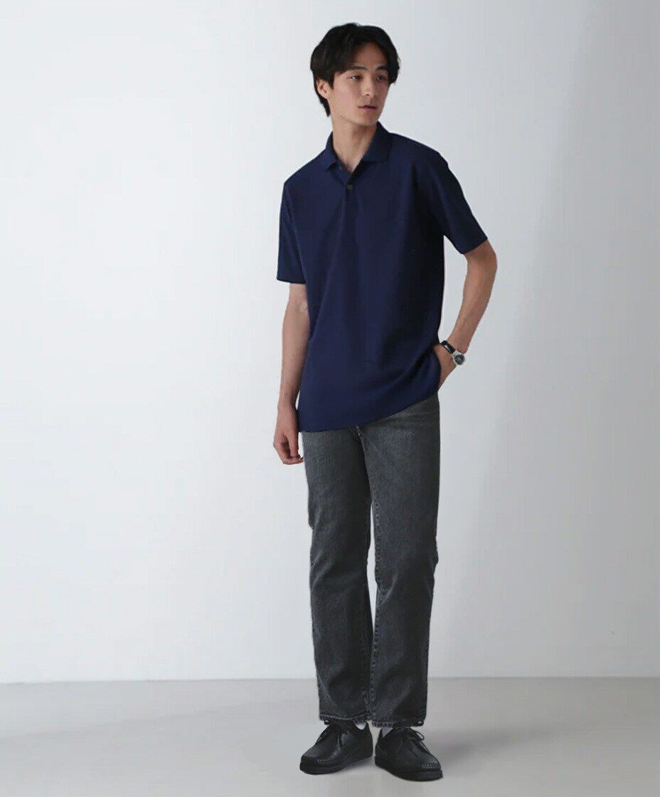 nano･universe「｢N POLO｣AQUA RHYTHM(R)鹿の子ポロシャツ 半袖」|Tシャツ・カットソー|