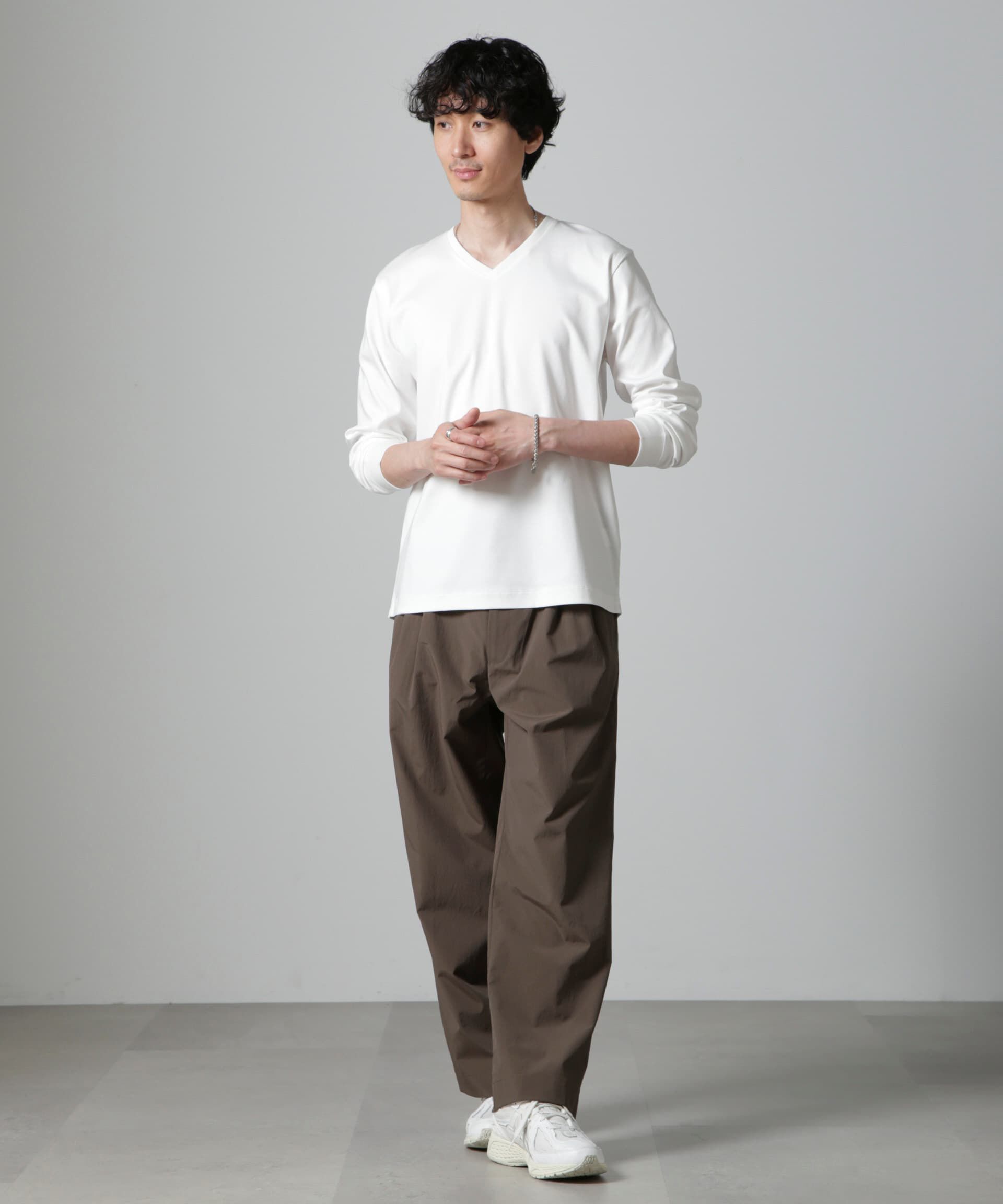 nano･universe「アンチスメルＶネックTシャツ 長袖」|Tシャツ・カットソー|