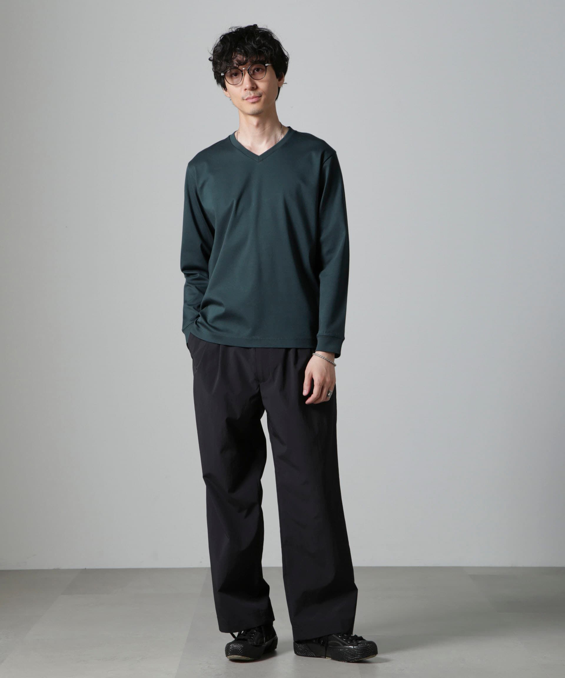 nano･universe「アンチスメルＶネックTシャツ 長袖」|Tシャツ・カットソー|